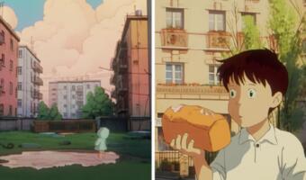 Как бы выглядело российское детство в мультфильме Ghibli. На кадрах от нейросети — аниме с панельками