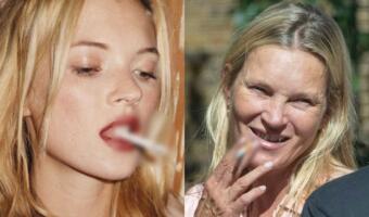 Как выглядит Кейт Мосс после более 30 лет курения. Папарацци сфотографировали модель крупным планом