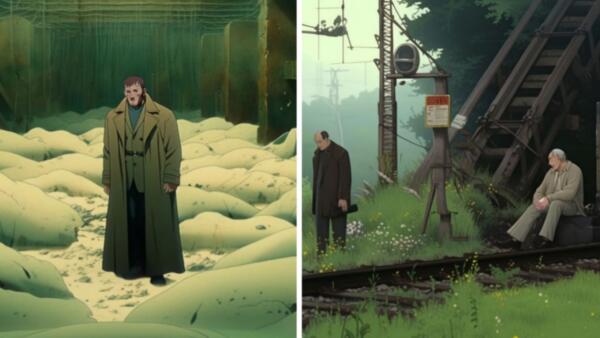 Как выглядит "Сталкер" Андрея Тарковсого в стиле аниме. Пейзажи Зоны похожи на кадры из работы Ghibli