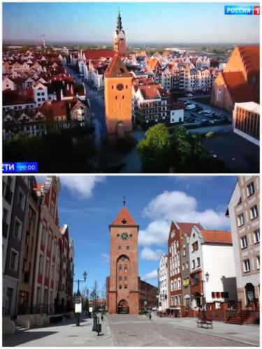 В сюжете "Вестей" о Калининграде показали польский город. Вместо российского города - панорама Эльблонга