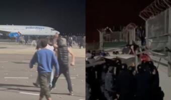 Что известно о погромах в аэропорту Махачкалы. На видео толпа с флагами Палестины ищет израильтян