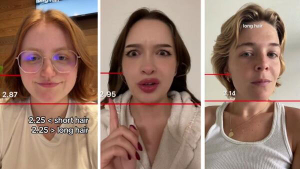 Как определить подходящую длину волос. Девушки используют тикток-фильтр, измеряющий пропорции лица