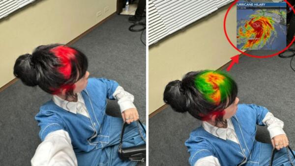 Красные волосы Билли Айлиш вдохновили фанатов на мемы. Сравнили причёску с картой из прогноза погоды