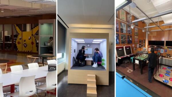 Как выглядит офис Instagram изнутри. На видео - игровая комната, галерея и кран с колд брю