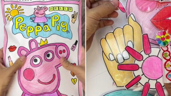 Игра "Уход за Свинкой Пеппой" захватила тикток. Подростки своими руками делают бумажных кукол для друзей
