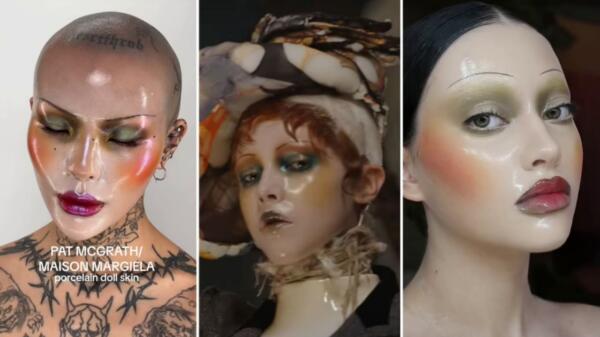 Как сделать макияж в стиле Margiela. Бьюти-блогеры повторяют образ фарфоровой куклы с показа в Париже